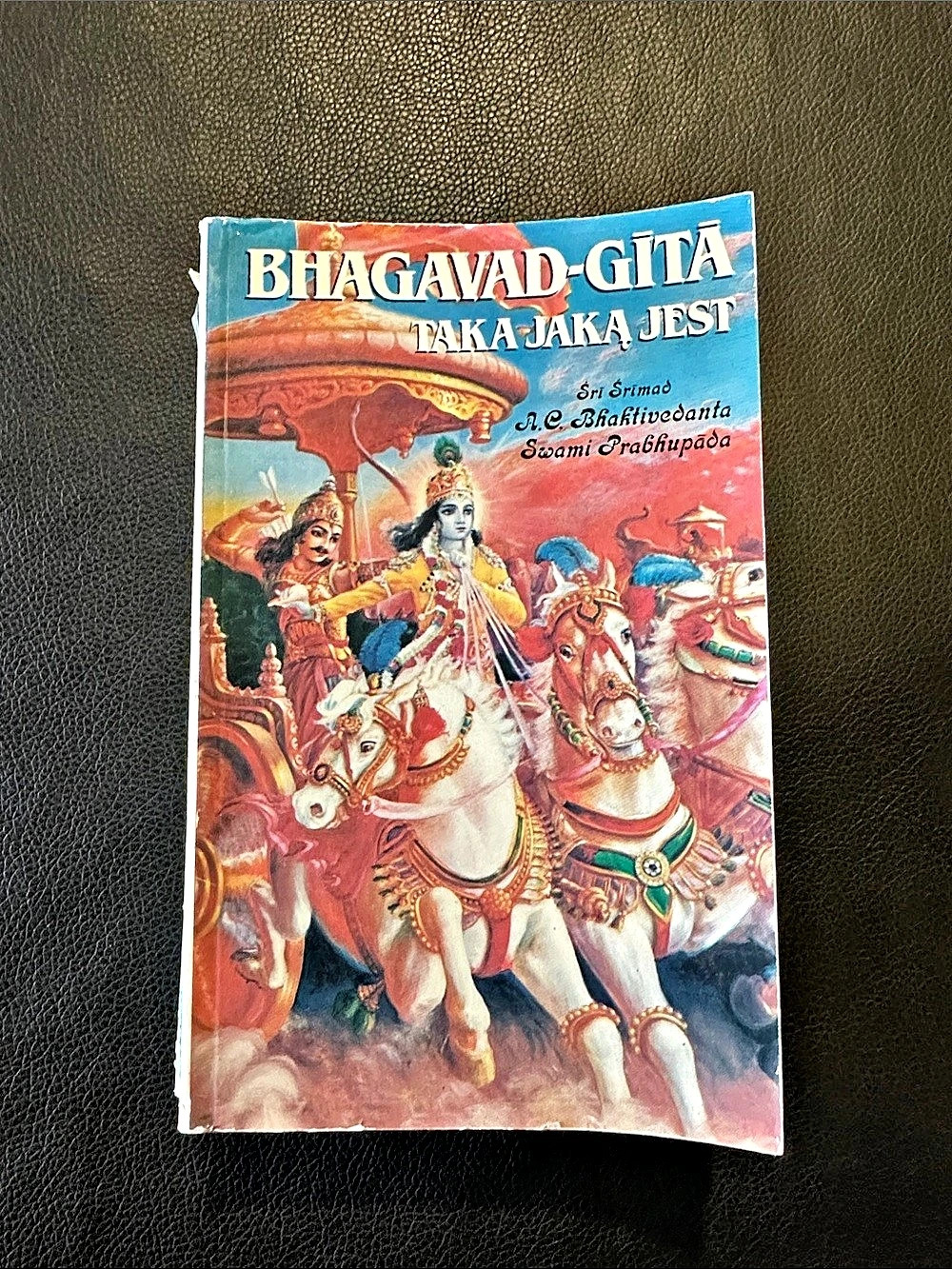 Vintage 1986 Polish ISKCON Bhakti-Yoga Book - The Bhaktivedanta Book Trust